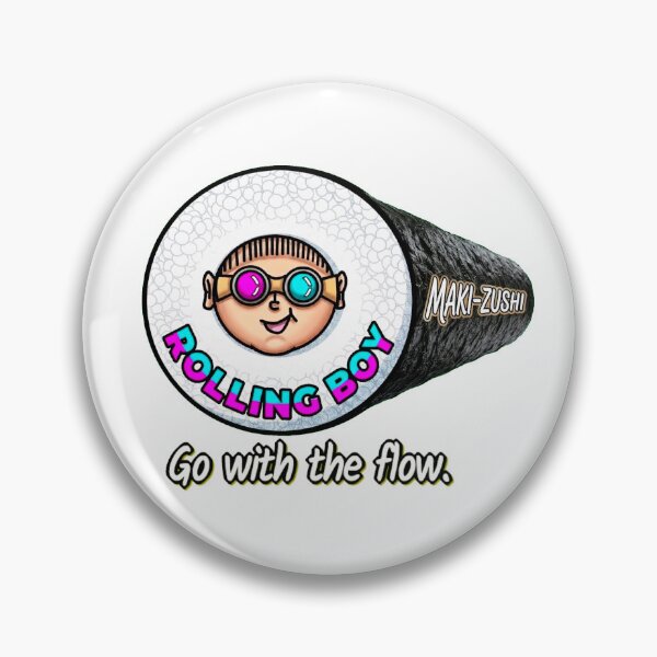 Item preview, The Sushi-z: Rolling Boy - Go With The Flow designed and sold by Surreal Characters & Cute Pups.