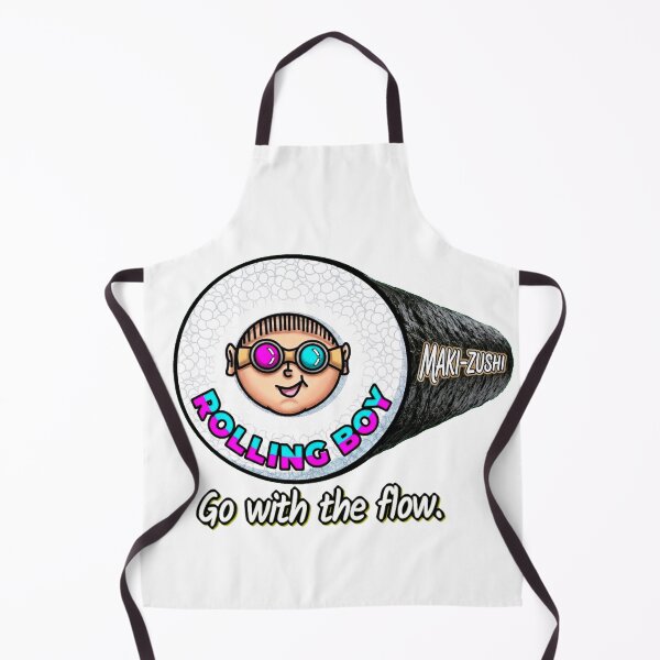Item preview, The Sushi-z: Rolling Boy - Go With The Flow designed and sold by Surreal Characters & Cute Pups.