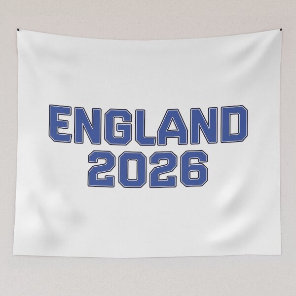 Item preview, England 2026 World Cup (Blue with White & Navy Outline) designed and sold by STUDIO-72.