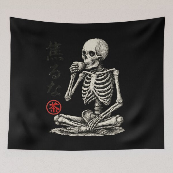 Item preview, Anxious Skeleton Kanji designed and sold by SiarheiYur.