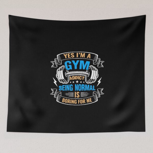 Item preview, Gym Addict Dumbbells Motivation Quote designed and sold by AstronautMerch.