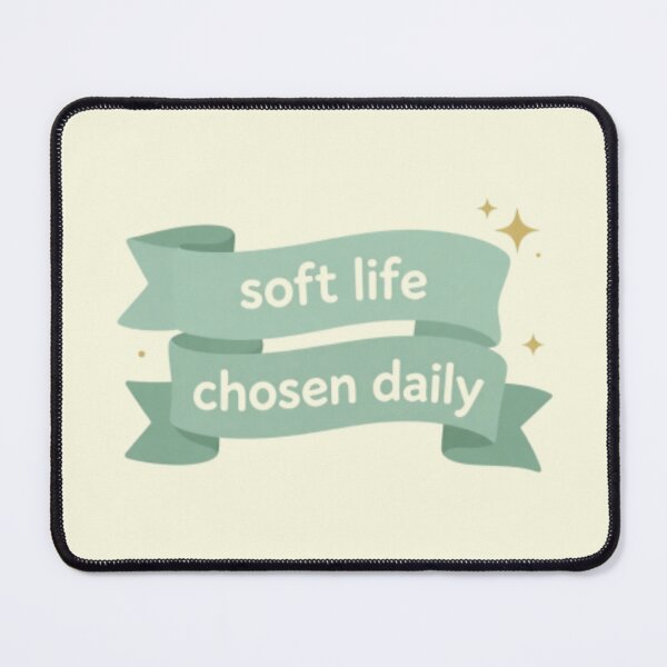 Item preview, Soft Life Chosen Daily – Cozy Mindfulness Lifestyle Quote Art designed and sold by CosmicQuietLab.