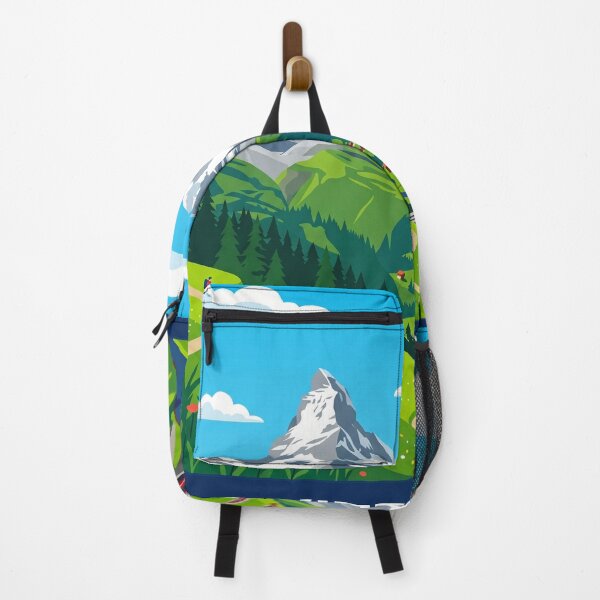 Item preview, Switzerland Travel Poster - Flat & Retro design designed and sold by cocakoki.