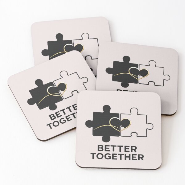 Item preview, Better Together Romantic Couple Quote Design designed and sold by JagrDesigns.