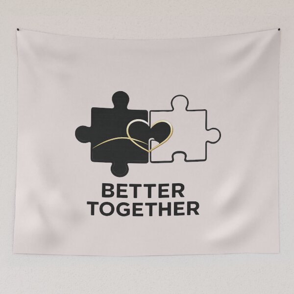 Item preview, Better Together Romantic Couple Quote Design designed and sold by JagrDesigns.