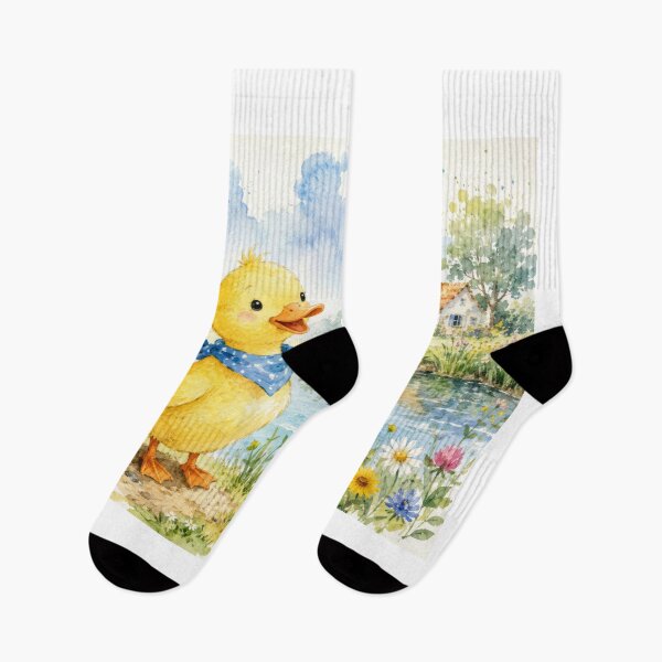 Item preview, #quack Watercolor Duck by the Pond designed and sold by konkapo00.