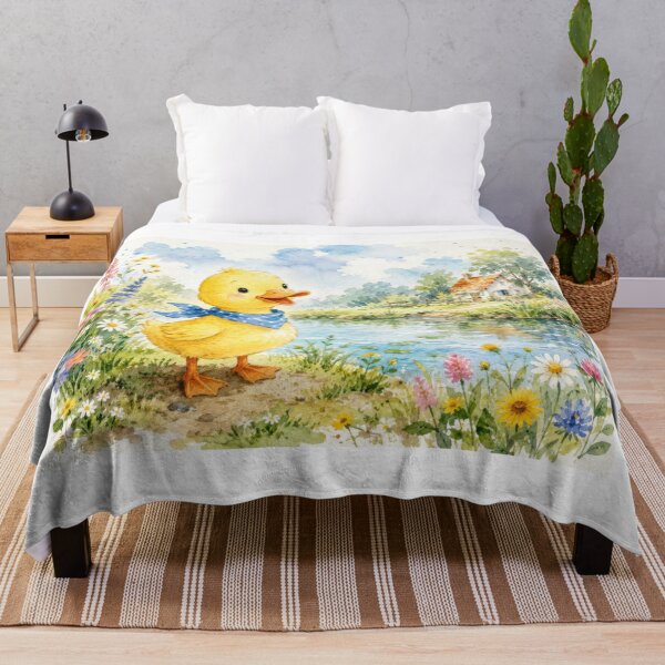 Item preview, #quack Watercolor Duck by the Pond designed and sold by konkapo00.