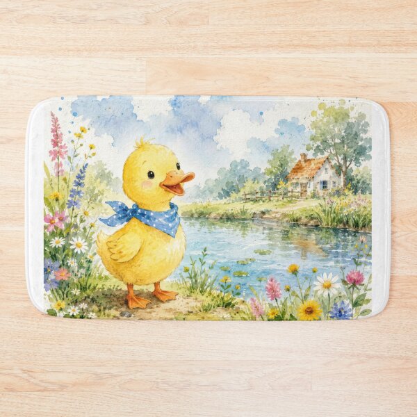 Item preview, #quack Watercolor Duck by the Pond designed and sold by konkapo00.