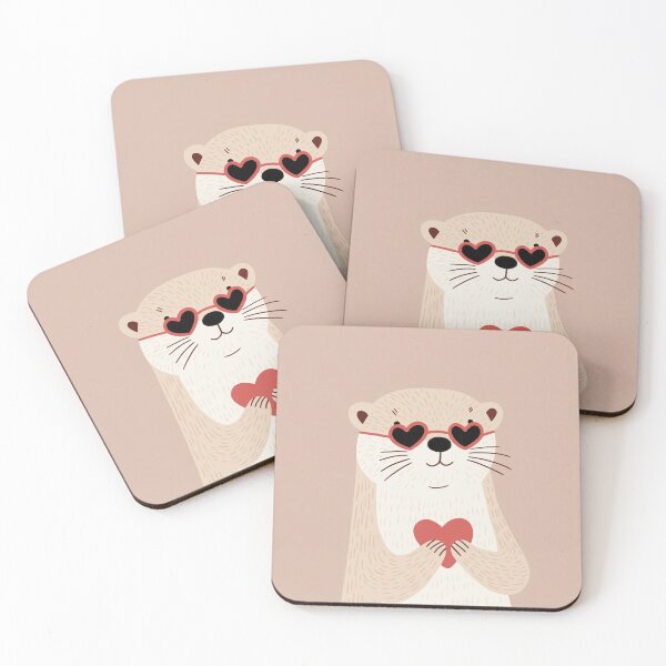 Item preview, Otter with Heart Sunglasses – Cute Animal Nursery designed and sold by Studio Remier.