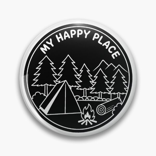 Item preview, Camping Happy Place Tee Black designed and sold by DredMuunStudios.