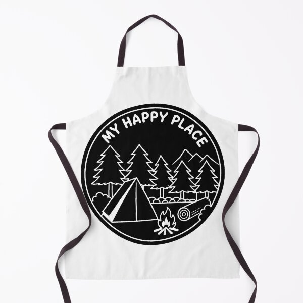 Item preview, Camping Happy Place Tee Black designed and sold by DredMuunStudios.