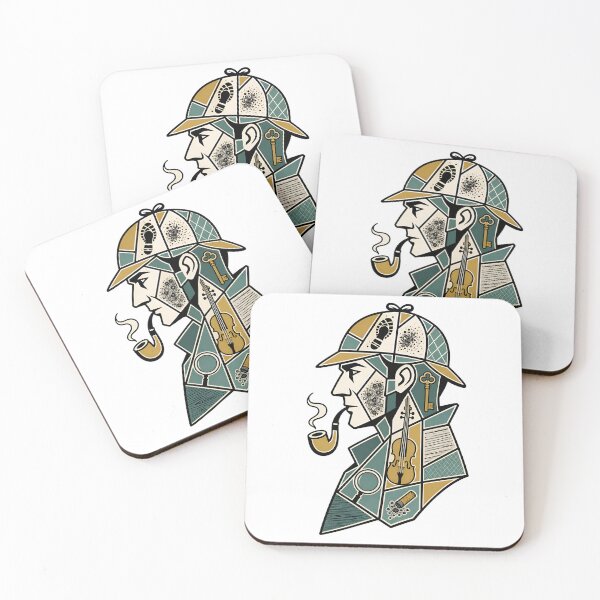 Item preview, Sherlock Holmes Mosaic Style Detective Geometric Portrait designed and sold by Fenay Designs.