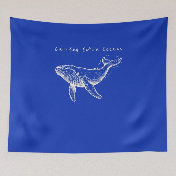 Item preview, Carrying Entire Oceans | Minimal Whale Ocean Illustration designed and sold by Lumi-Bloom.