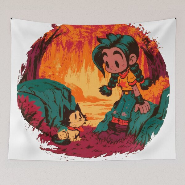 Item preview, T-shirt - Illustration - Sunset Companions Adventure designed and sold by ForeverPrintsOK.