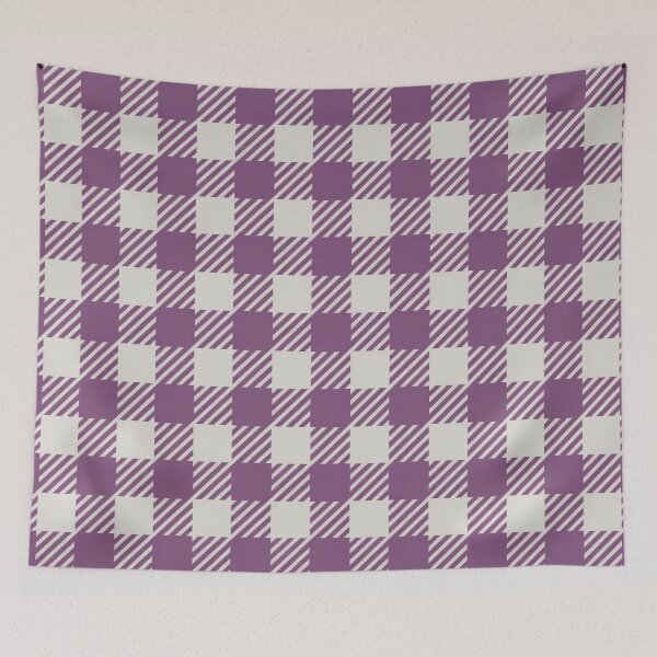 Item preview, Beautiful Purple and White Gingham Pattern designed and sold by Caviar-Studio.