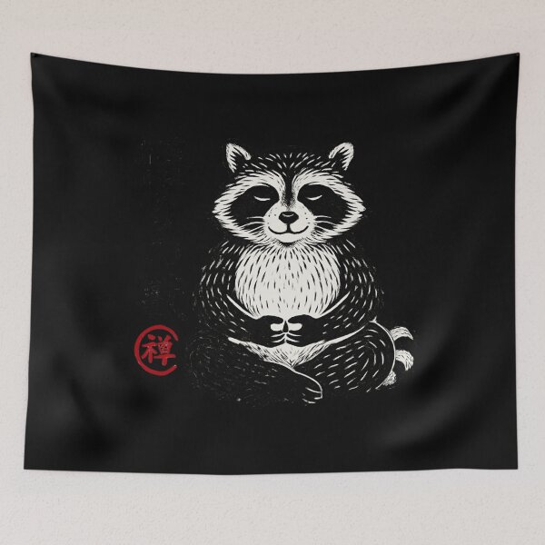 Item preview, Raccoon Wisdom Kanji designed and sold by SiarheiYur.