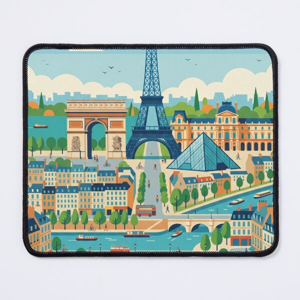 Item preview, France Travel Poster - Flat & Retro design designed and sold by cocakoki.