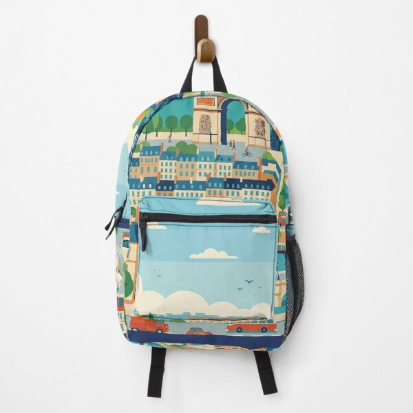 Item preview, France Travel Poster - Flat & Retro design designed and sold by cocakoki.