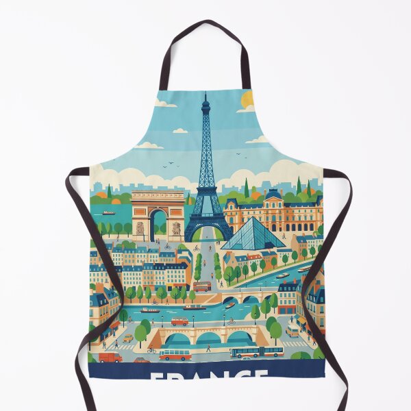Item preview, France Travel Poster - Flat & Retro design designed and sold by cocakoki.