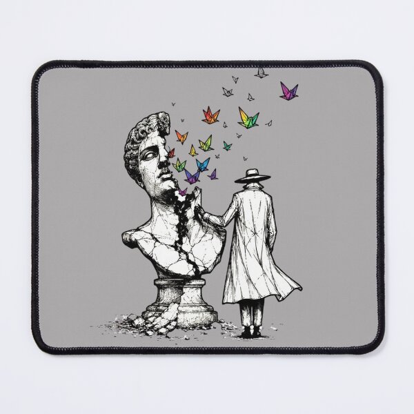 Item preview, Surreal Statue Origami Ink Sketch Vintry Off designed and sold by VintryOff.