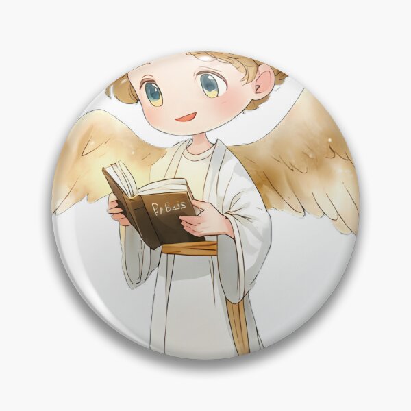 Item preview, Cute Angel Boy Reading Bible Cartoon Art designed and sold by WonderDokkan.