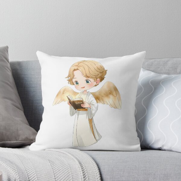 Item preview, Cute Angel Boy Reading Bible Cartoon Art designed and sold by WonderDokkan.