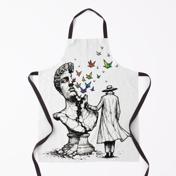 Item preview, Surreal Statue Origami Ink Sketch Vintry Off designed and sold by VintryOff.