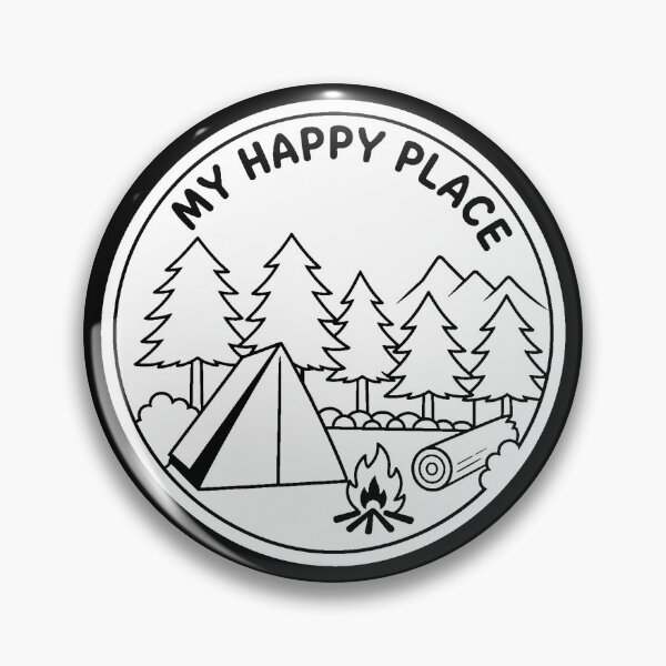 Item preview, Camping Happy Place Tee White designed and sold by DredMuunStudios.