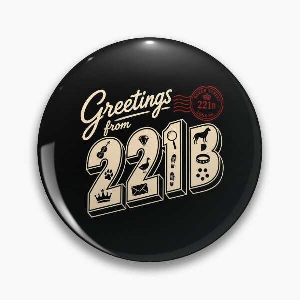 Item preview, Greetings From 221B Baker Street London Sherlock Holmes Postcard designed and sold by Fenay Designs.
