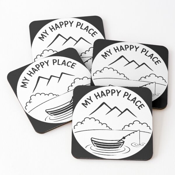 Item preview, Fishing Happy Place Tee White designed and sold by DredMuunStudios.