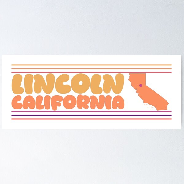 Item preview, Lincoln California City Marked On Map designed and sold by TheIconSmith.