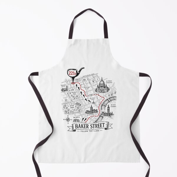 Item preview, Sherlock Holmes Baker Street Follow The Clues London Map Art designed and sold by Fenay Designs.