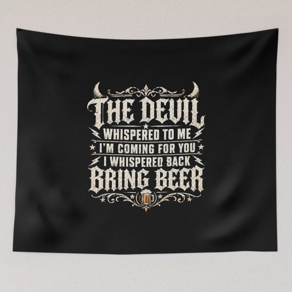 Item preview, The Devil Whispered Bring Beer Gothic Beer Lover Shirt designed and sold by LunaMagicStudio.