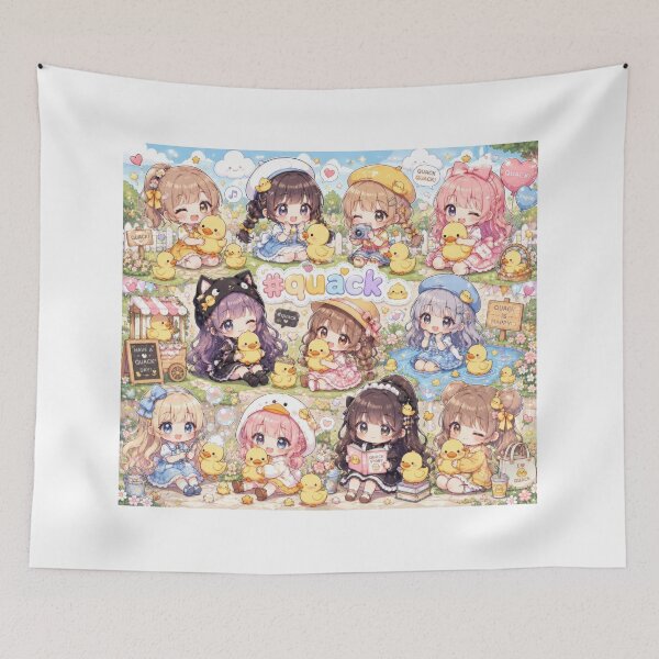 Item preview, Cute Chibi Girls and Quack Duck Friends designed and sold by konkapo00.