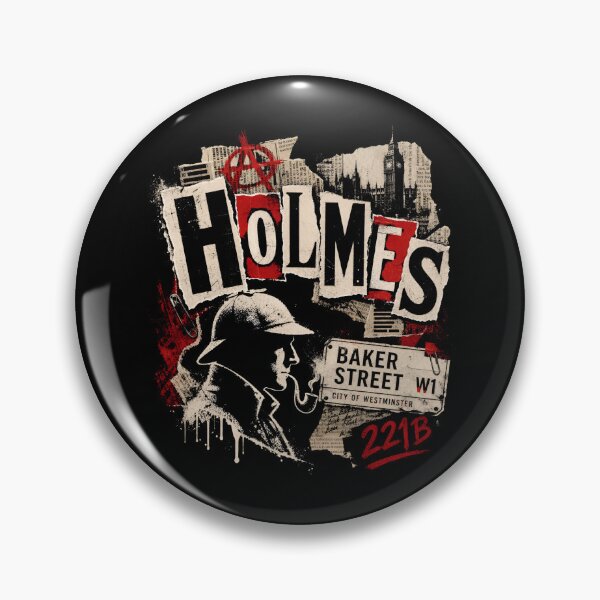 Item preview, Holmes Baker Street 221B Punk Rock Style Collage Art designed and sold by Fenay Designs.