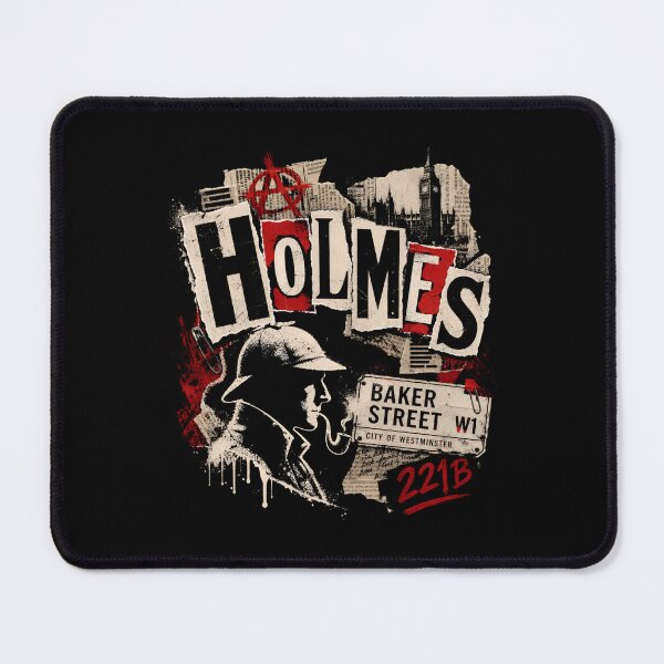 Item preview, Holmes Baker Street 221B Punk Rock Style Collage Art designed and sold by Fenay Designs.