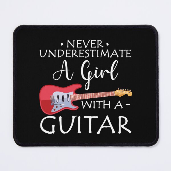 Item preview, Never Underestimate A Girl With A Guitar Quote designed and sold by teeperfect.
