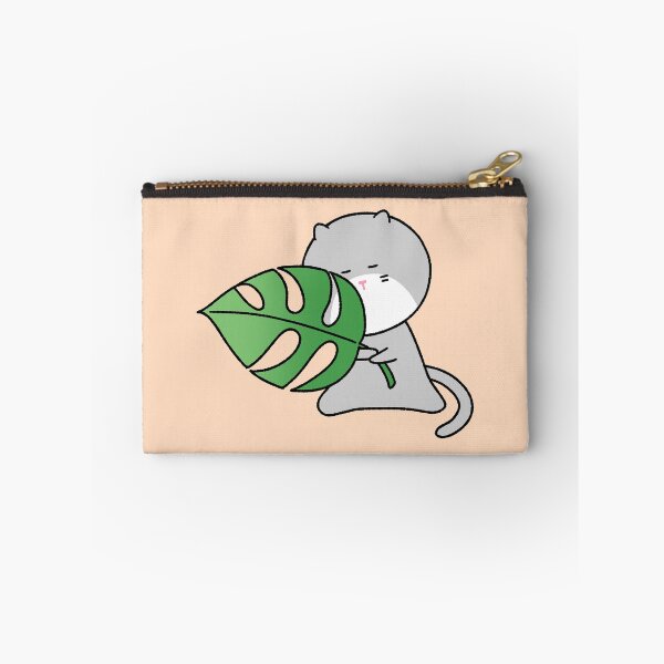 Item preview, Cute Cat Hiding Behind Monstera Leaf Illustration designed and sold by ubborn.