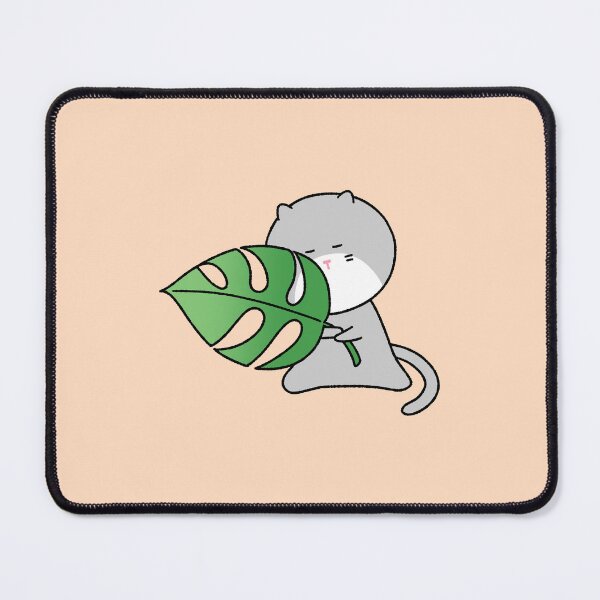 Item preview, Cute Cat Hiding Behind Monstera Leaf Illustration designed and sold by ubborn.