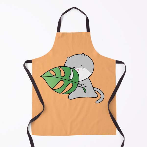Item preview, Cute Cat Hiding Behind Monstera Leaf Illustration designed and sold by ubborn.