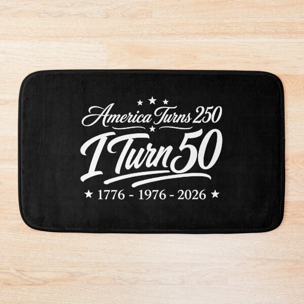 Item preview, America Turns 250 I Turn 50 Vintage Script designed and sold by LunaMagicStudio.