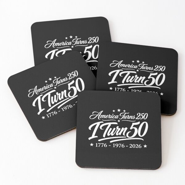 Item preview, America Turns 250 I Turn 50 Vintage Script designed and sold by LunaMagicStudio.