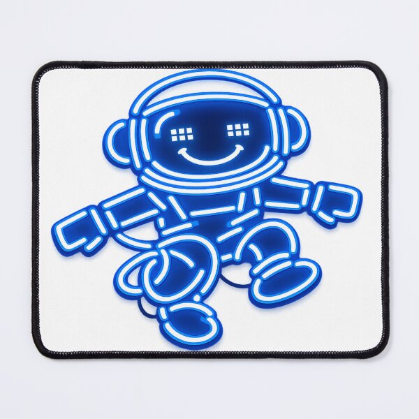 Item preview, Neon Blue Astronaut Sticker Art | Glowing Retro-Futuristic Space Cadet Character Design designed and sold by Resolution Retro.