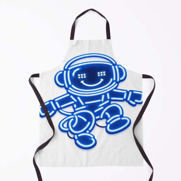 Item preview, Neon Blue Astronaut Sticker Art | Glowing Retro-Futuristic Space Cadet Character Design designed and sold by Resolution Retro.