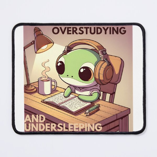 Item preview, Overstudying and Undersleeping Lofi Frog designed and sold by tommysworks.
