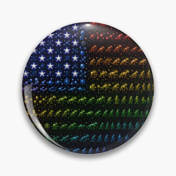 Item preview, Cosmic Evolution American Flag | Big Bang to Humanity Rainbow Science Art designed and sold by RockyLambda.