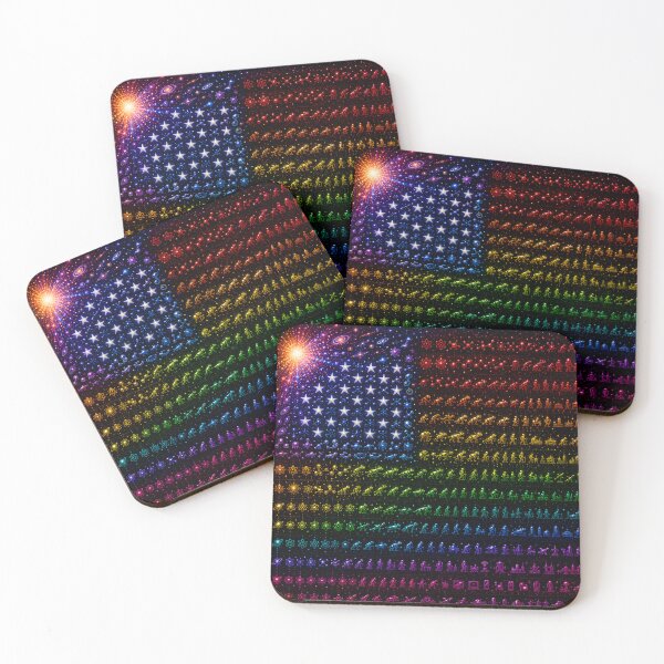 Item preview, Cosmic Evolution American Flag | Big Bang to Humanity Rainbow Science Art designed and sold by RockyLambda.
