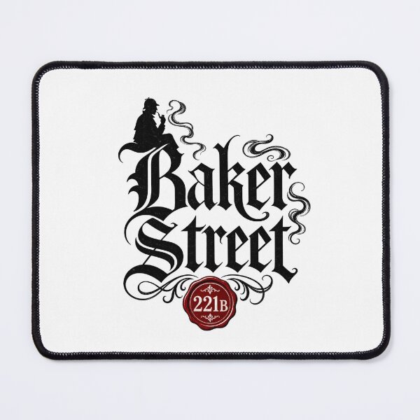Item preview, Baker Street 221B Red Wax Seal Gothic Typography Art designed and sold by Fenay Designs.
