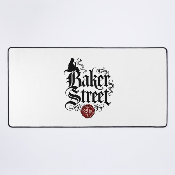 Item preview, Baker Street 221B Red Wax Seal Gothic Typography Art designed and sold by Fenay Designs.