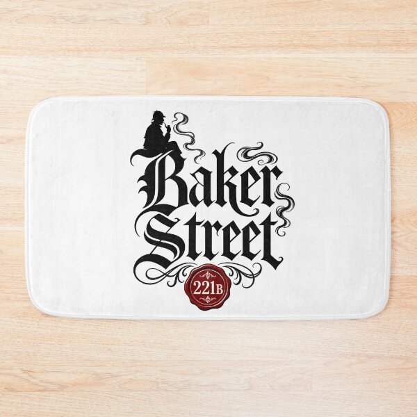 Item preview, Baker Street 221B Red Wax Seal Gothic Typography Art designed and sold by Fenay Designs.